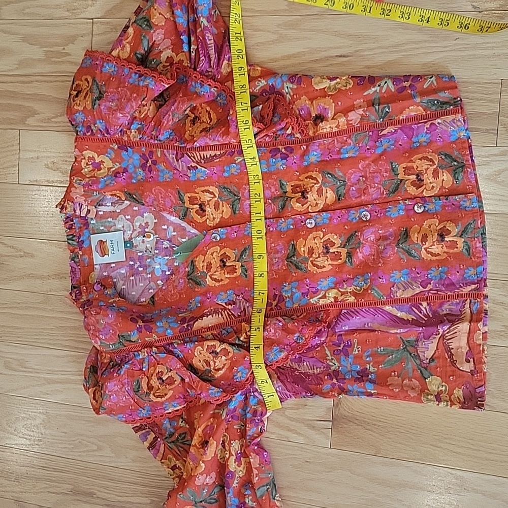 Farm Rio Red Spring Bananas Blouse - Picture 12 of 15